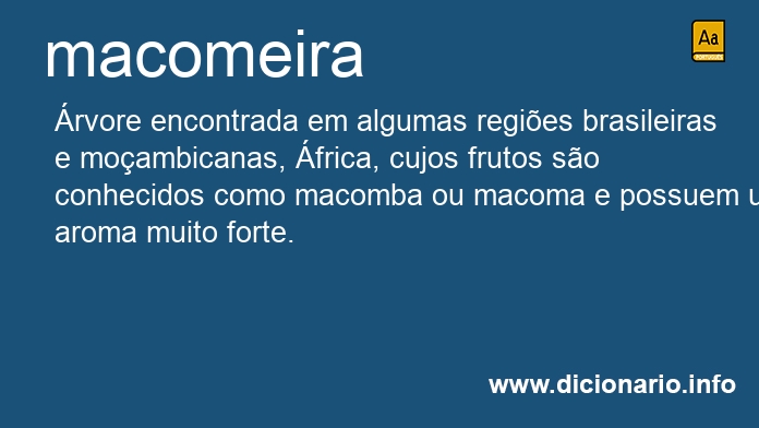 Significado de macomeira