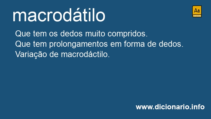 Significado de macrodtilo