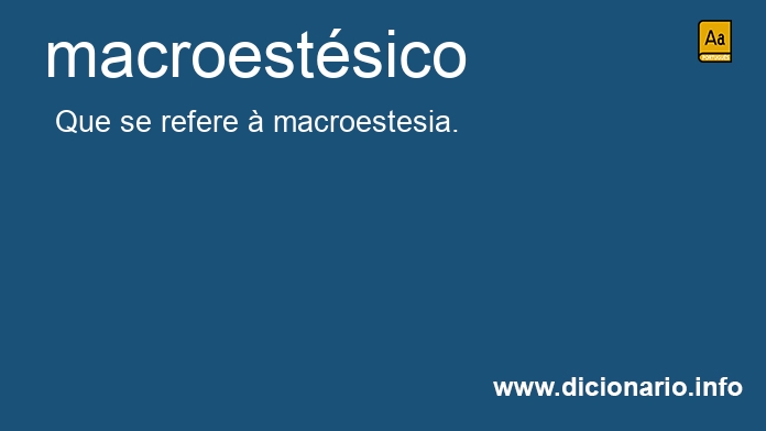 Significado de macroestsico