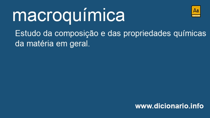 Significado de macroqumica