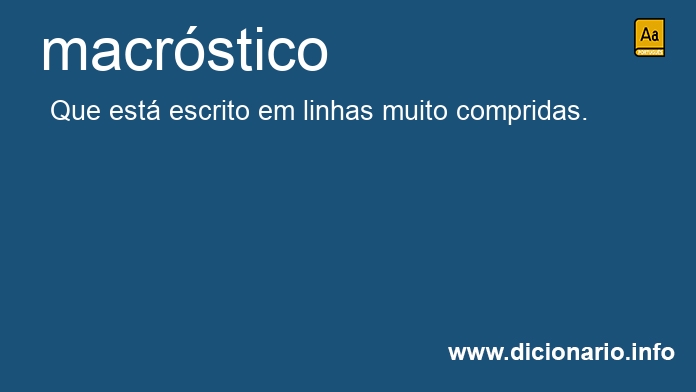 Significado de macrstico