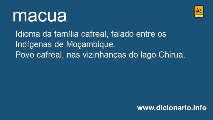 Significado de macua