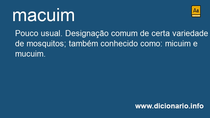 Significado de macuim