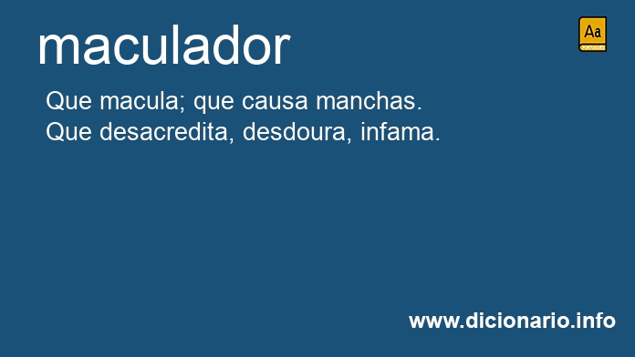 Significado de maculador