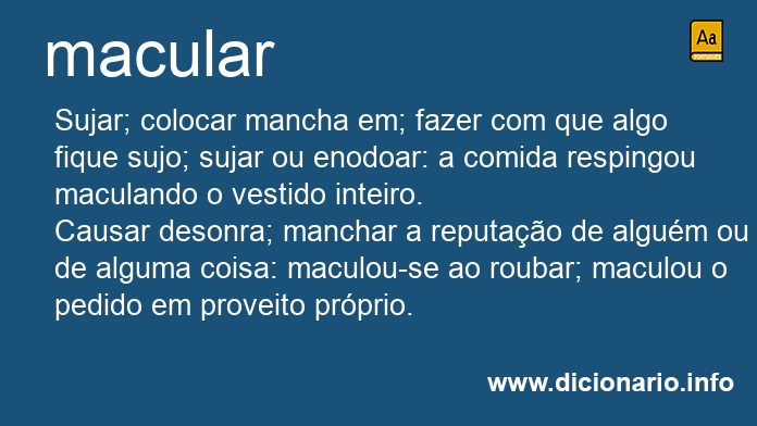 Significado de macularam