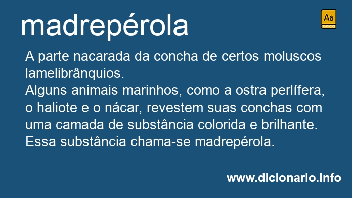 Significado de madreprola