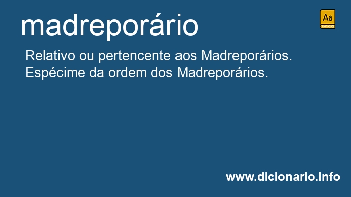 Significado de madreporrio