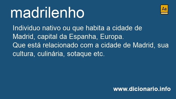 Significado de madrilenho