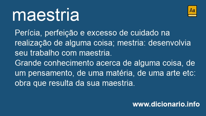 Significado de maestrias