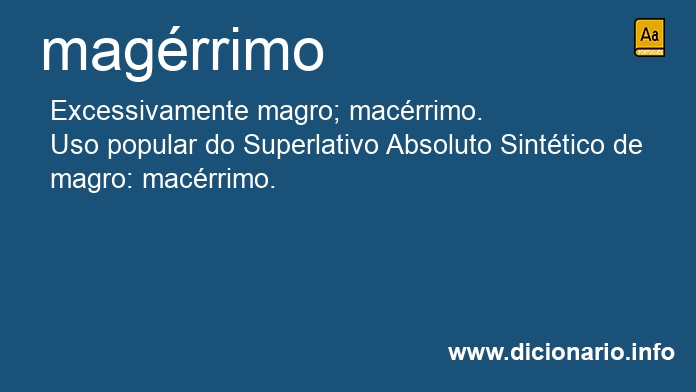 Significado de magrrima