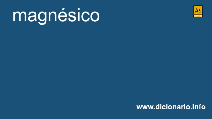 Significado de magnsico
