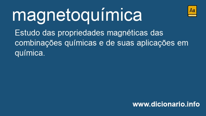 Significado de magnetoqumica