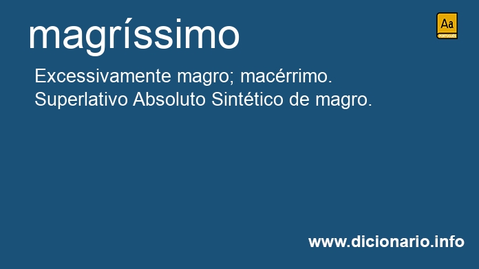 Significado de magrssimo