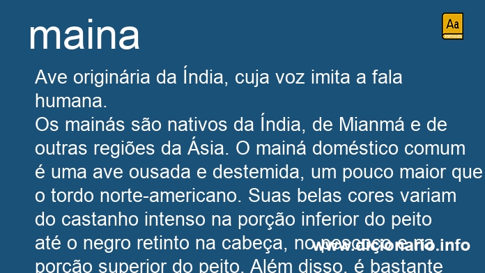 Significado de maina