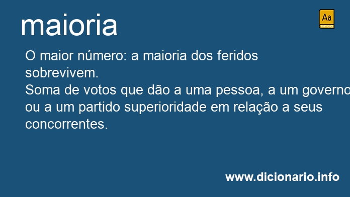 Significado de maioria