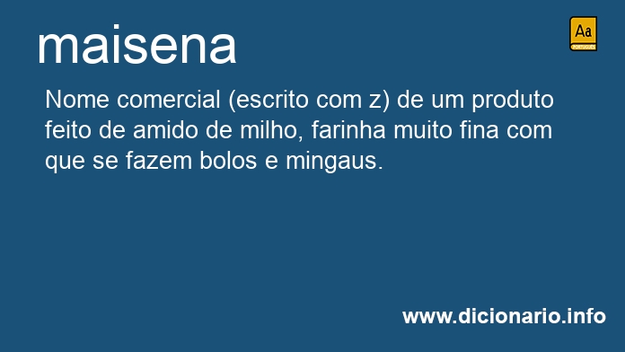 Significado de maisena