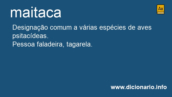 Significado de maitacas