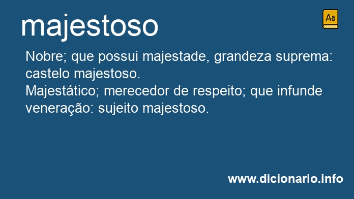 Significado de majestoso