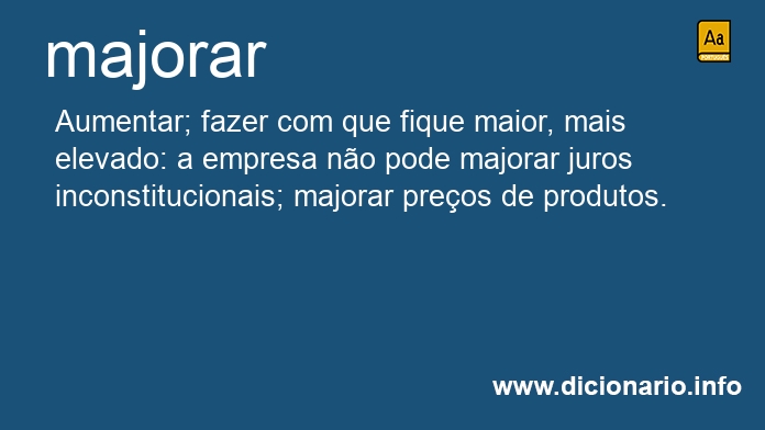 Significado de majorar