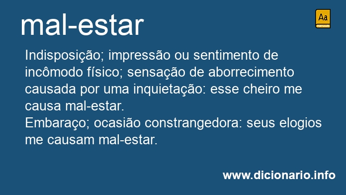 Significado de mal-estar