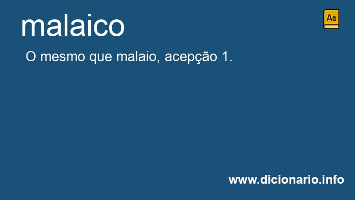 Significado de malaico