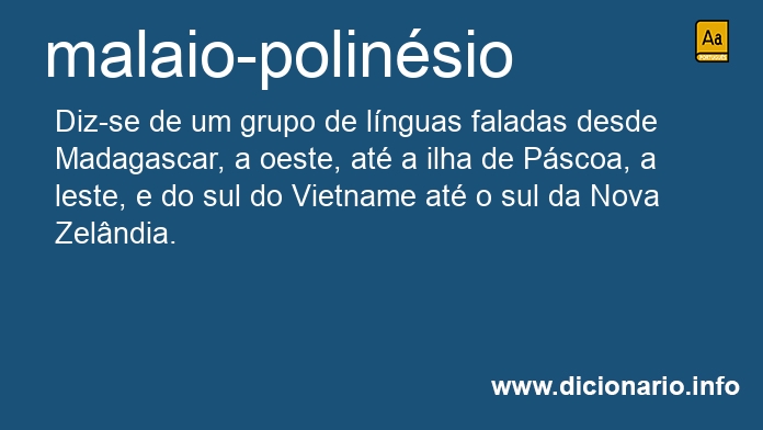 Significado de malaio-polinsio