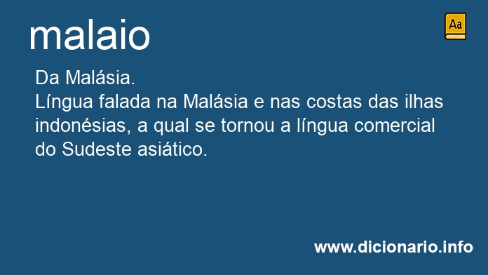 Significado de malaio