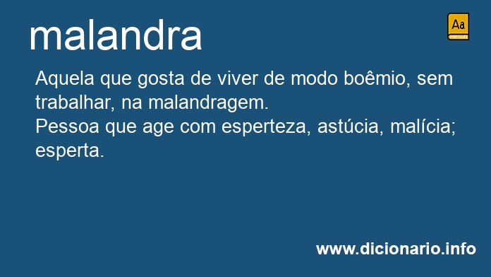 Significado de malandra