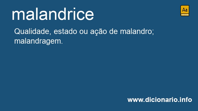 Significado de malandrice