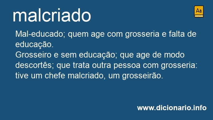 Significado de malcriada