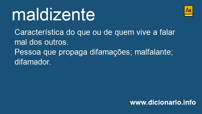 Significado de maldizentes