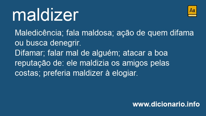 Significado de maldizer