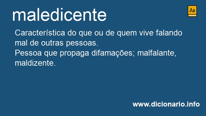 Significado de maledicentes