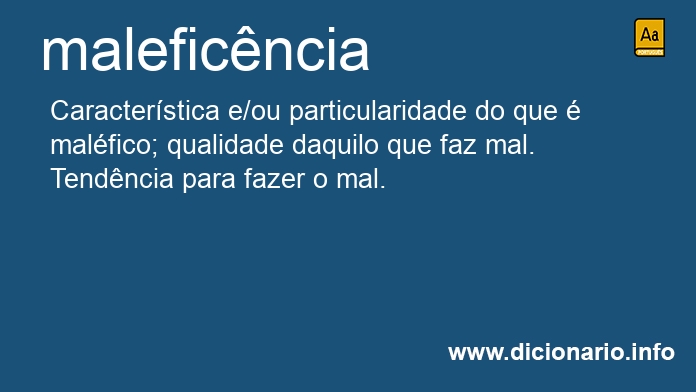 Significado de maleficncia