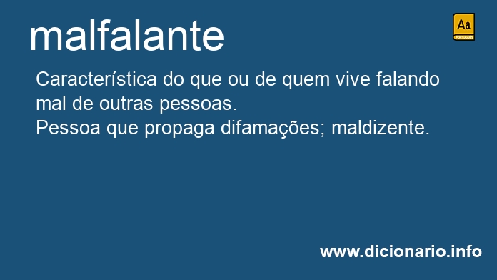 Significado de malfalante