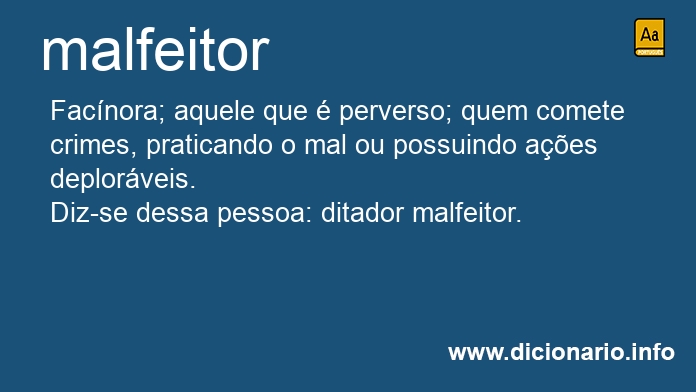 Significado de malfeitor