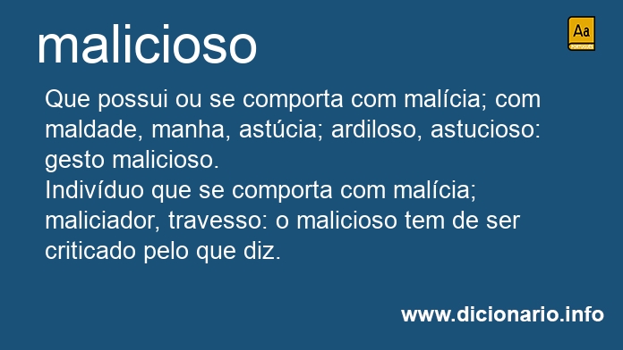 Significado de maliciosa