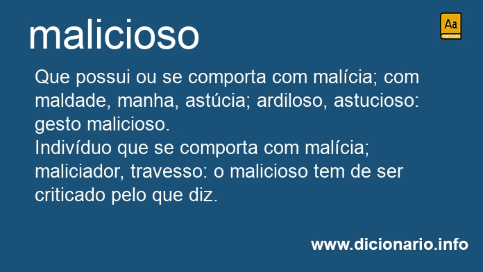 Significado de malicioso