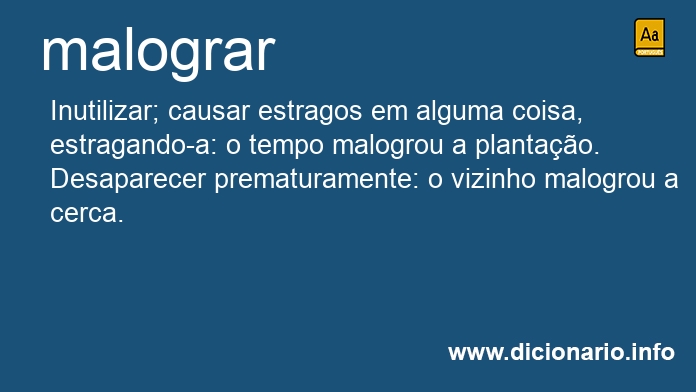 Significado de malograr