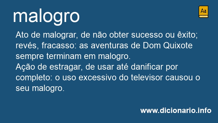 Significado de malogro