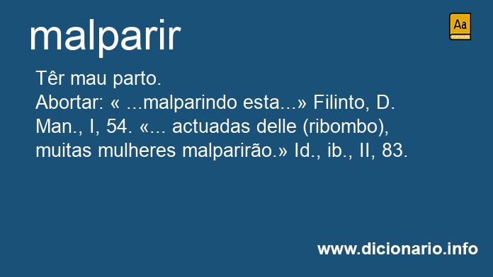 Significado de malparir