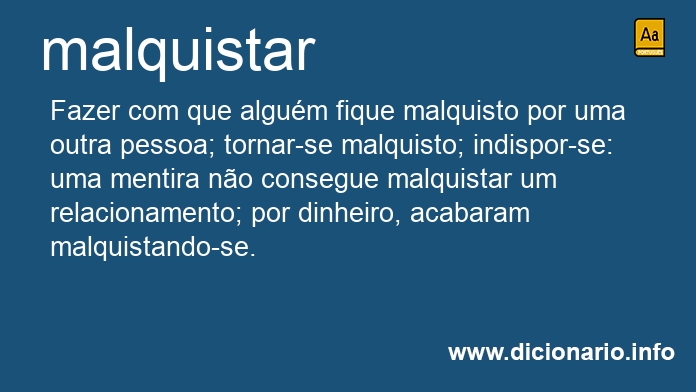 Significado de malquista