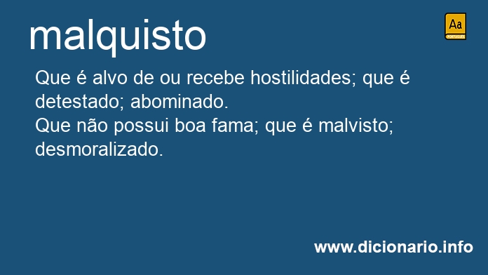 Significado de malquistos