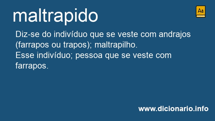 Significado de maltrapido