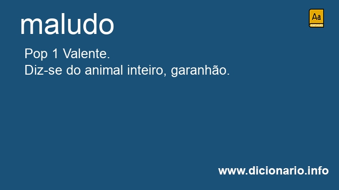 Significado de maludo
