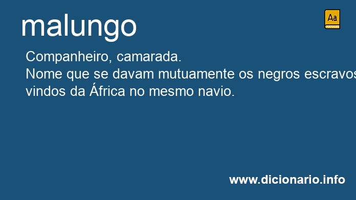 Significado de malungo