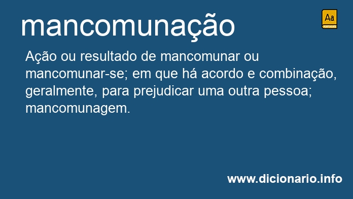 Significado de mancomunaes