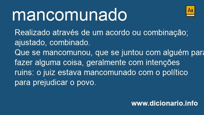Significado de mancomunados