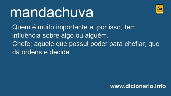 Significado de mandachuvas