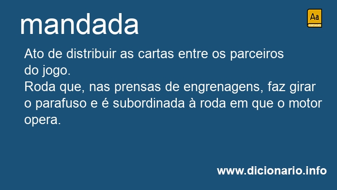 Significado de mandada